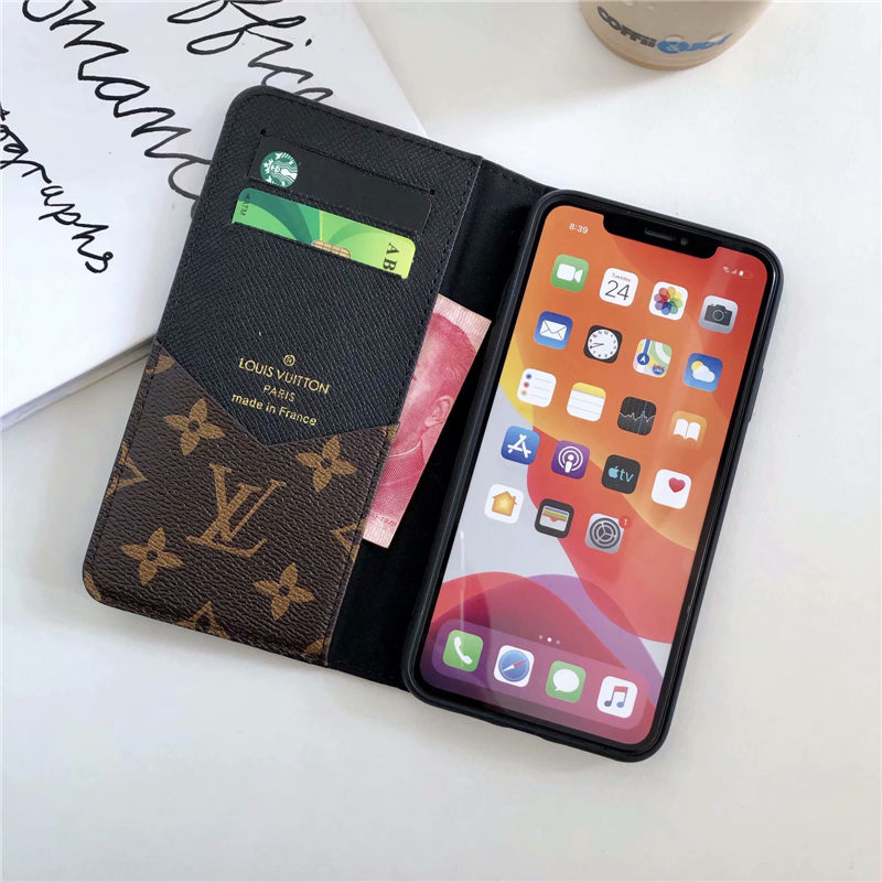 手帳型 iPhone16 ケース ヴィトンパロディ 手帳型 iphone16