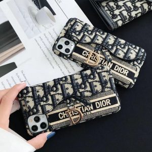ディオール アイフォン14/14plus/13pro マックスケース カード入れ ハイブランド iphone12pro max/12mini カバー 刺繡 dior風 アイフォン11pro/11/se 保護ケース スタンド christian dior 携帯ケース オブリークサドル 人気