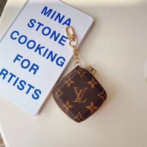 Alternative view of ハイブランド パロディ イヤホンポーチ おしゃれ ルイヴィトン airpods pro ケース レザー ワイヤレスイヤホン ケースカバー 大人可愛い gucci風 エアーポッズケース 落下防止 バーバリー イヤホン収納ケース コインケース 薄型