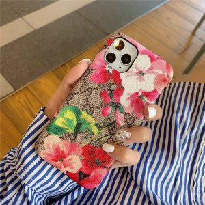 グッチ パロディ iphone14pro/14/12pro max ケース 花柄