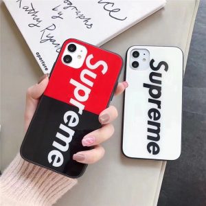 Alternative view of シュプリーム iphone15/15plus/14pro ガラスケース お揃い アイフォン13/13pro max カバー 韓国 supreme iphoneケース11pro ブランド パロディ iphone11/xr 携帯ケース シンプル iphone カバー ハード 衝撃