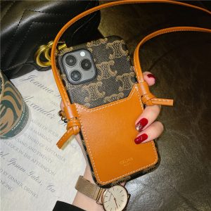 CELINE - セリーヌ バイカラー ツートンカラーiphoneケース  ポーチ 袋型 レザー 23633-11560-16-1w.jpg
