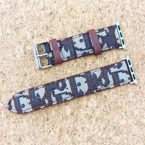 Alternative view of ディオール apple watch バンド レザー 布 DIOR オブリーク 柄 アップルウォッチバンド おしゃれ 男女兼用 apple watch ストラップ 高級 時計 ベルト 交換