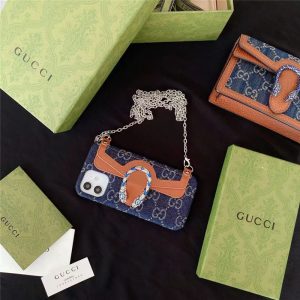 Alternative view of グッチ バッカス iphone12pro maxケース 2021新作 GUCCI iphone12mini/11pro ケース カード 収納 アイフォン11/xs max/xr 携帯カバー チェーン付き デニム スマホケース 5000 円 プレゼント おしゃれ