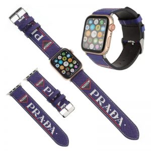 Alternative view of アップル ウォッチ バンド プラダロゴ apple watch 革 バンド 高級 PRADA スマートウォッチ ベルト メンズ レディース apple watch 替え ベルト 腕時計 ベルト おすすめ