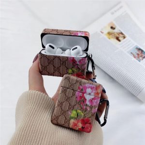 Alternative view of グッチ花柄 airpods pro2ケース ハイブランド gucciエアポッツケース カラビナ エアポッツプロケース かわいい トランク型 イヤホンケース airpods1/2 充電 おすすめ