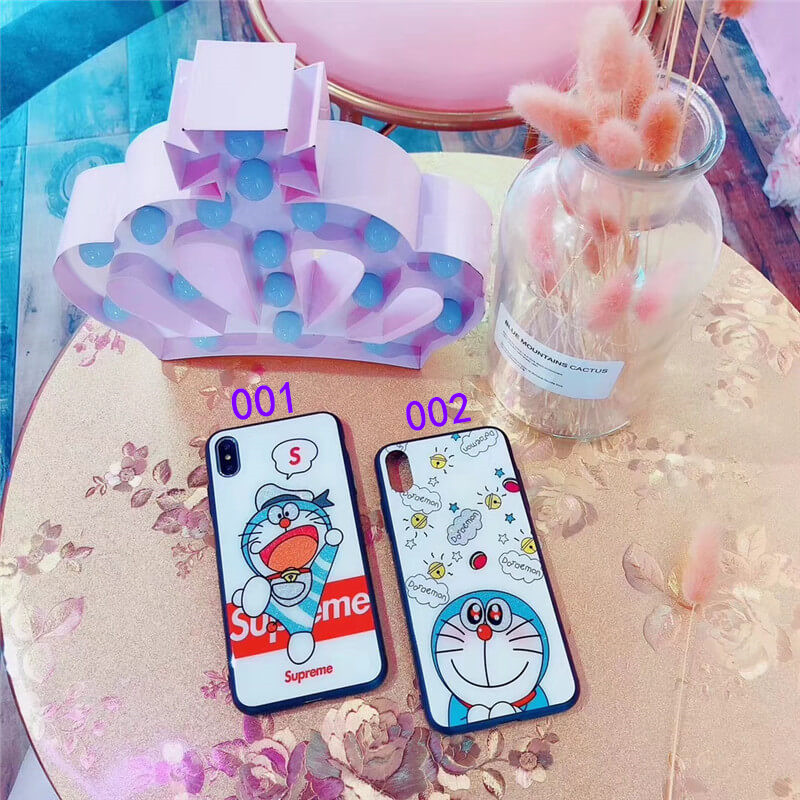 supreme ドラえもん iphonex/xs maxケース おもしろ iphone7/8