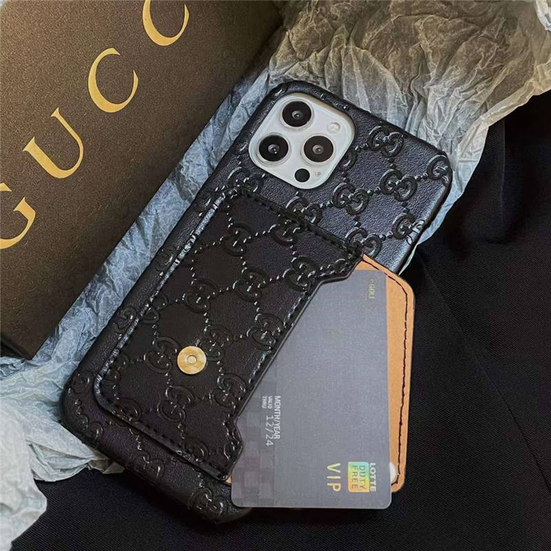 グッチ iphone15/15pro max ケース カード収納 可愛い iphone14pro/13 