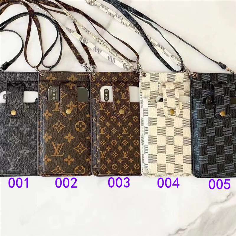 ヴィトン風 スマホショルダー ハイブランド スマホポシェット 縦型  
