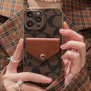 Alternative view of コーチ iphone15 ケース iphone ケース 人気 女子 iphone14pro ケース レザ スマホケース 可愛い iphone13 ケース ハイ ブランド iphone ケース カード 収納　