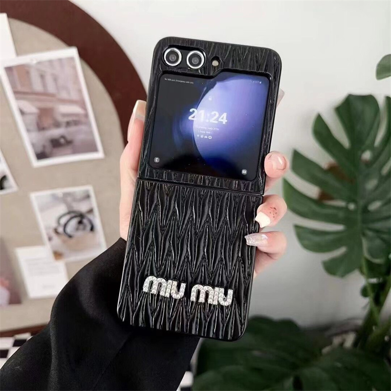 miumiu galaxy z flipケース ミュウミュウ galaxy z flip5 ケース ギャラクシー 折りたたみ ケース ハイブランド ショルダーバッグ