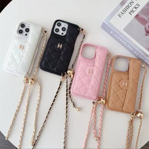 iphone ショルダー ハイ ブランド iphone16/16plusケース シャネル パロディ スマホ ストラップ 付き ケース iphone14pro ケース カード 収納 スマホケース 可愛い