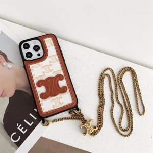 CELINE チェーン スマホケース ショルダー レッド スマホショルダー CELINE(セリーヌ) スマホケース・テック