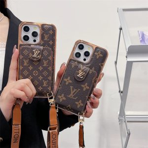 LOUIS VUITTON iPhone 14 Pro モノグラム LVロゴ レザー
