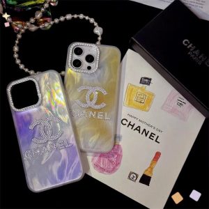 Alternative view of シャネル風 iphone16/16proケース iphone15promax/15 ケース 人気 ブランド 女子 アイフォン ケース キラキラ 可愛い iphone ケース フェザー