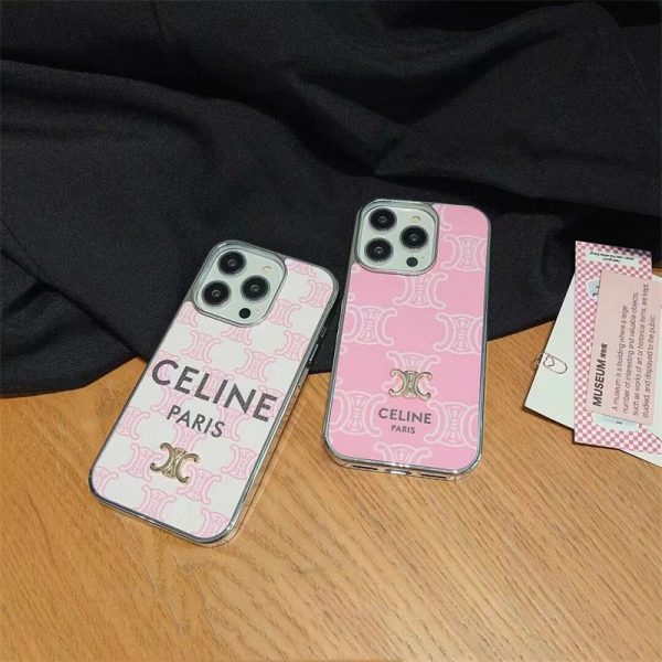 iphone16 ケース セリーヌ iphone16plus ケース ピンク かわいい iphone16pro/16promax ケース 人気 ブランド 女子 iphone ケース 大人 可愛い ブランド ハイ ブランド アイ フォン15/14 ケース
