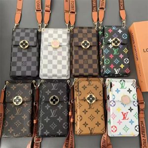 ルイヴィトン風 スマホ ショルダー カード ケース ブランド 携帯 
