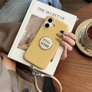 Alternative view of iphone16 ストラップ 付き ケース iphone16plus/16pro ケース miumiu 風 アイフォン16promax ケース レザー iphone15/14ケース人気ブランド女子 スマホケース ブランド コピー 安い