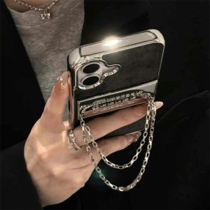 マルジェラ iphone16 ケース チェーン ストラップ 付き