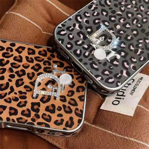 dior 風 スマホケース iphone16/16pro ヒョウ 柄 ケース iphone