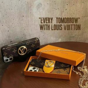 Alternative view of iphone17/16 ケース ショルダー ヴィトン iphone17air/17pro ケース iphone16promax/15pro ケース 背面 収納 ハイ ブランド スマホケース チェーン iphone ケース ペア 大人 ブランド