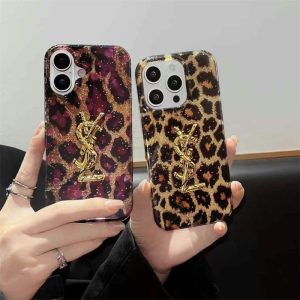 SAINT LAURENT ヒョウ柄 iPhone13 ケース サンローラン iphone ケース ブランド メンズ アイフォンケース