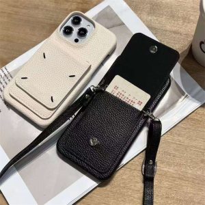 Alternative view of マルジェラ 風 iphone17 ケース スマホ ショルダー 人気 ブランド iphone17pro/16plus ケース 斜 めがけ ブランド iphone16promax/15pro ケース ポケット 付き 革 製 アイ フォン ケース