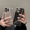 prada パロディ iphone17/16 ケース チェーン 付き iphone17pro ケース iphone17promax/16pro ケース ブランド アルミ ホイル iphone15/15pro ケース スマホケース おしゃれ ブランド iphone14/13/12ケース バンド 付き