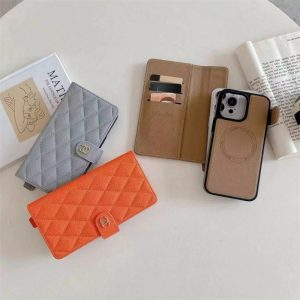 Alternative view of magsafe 対応 手帳 型 ケース 手帳 型 iphone17/17air ケース ハイ ブランド iphone17pro/16pro ケース シャネル パロディ スマホケース 手帳 型 2way iphone16/15/14 ケース カード 収納 ハイ ブランド