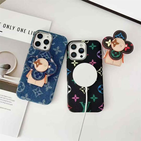 iphone17 ケース magsafe 対応 iphone17air/16plus ケース ルイヴィトン iphone17pro/16pro/16 ケース グリップ付き ブランド 携帯ケース ヴィヴィエンヌ iphone ケース レザー ブランド