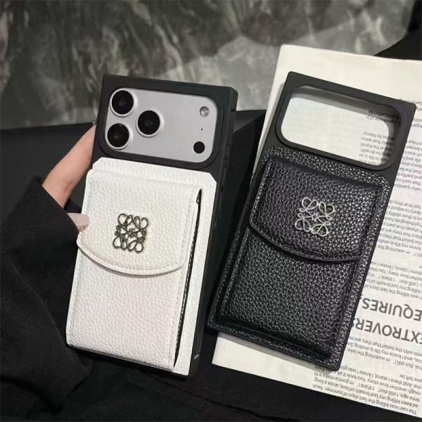 ロエベ iphone17 ケース カード ケース アコーディオン iphone air/17pro ケース カード 収納 ハイ ブランド iphone16/16pro ケース お揃い ブランド 使い やすい iphone15/14/13 ケース スマホ レザー ケース