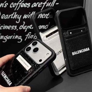 Alternative view of iphone17 ケース バレンシアガ マグネット カード ケース付き iphone17pro/air ケース 背面 収納 ブランド iphone16/16plus レザー ケース ブランド アイフォン ケース メンズ balenciaga スマホケース