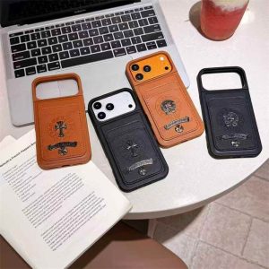 クロム ハーツ スマホケース iphone17/17pro iphone17promax ケース 背面 収納 ブランド iphone16/16pro ケース モテ る メンズ iphone15/14/14pro かっこいい ケース iphone ケース カップル お 揃い ブランド