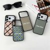 ミュウ ミュウ スマホケース iphone17/17pro ケース 人気 ブランド 女子 iphone16/16plus ケース miumiu 風 iphone16pro/15pro ケース 韓国 風 iphone ケース チェック 柄 可愛い アイフォン14/13 ケース