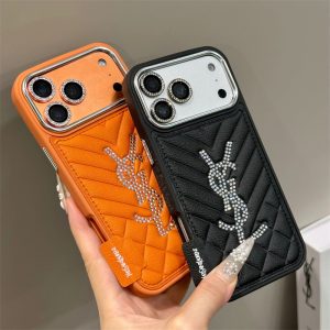 iphone17/17pro ケース サン ローラン iphone17promax/16pro ケース キラキラ ストーン iphone16/15 レザー ケース ブランド iphone15pro/14pro ケース キルティング iphone14/13 ケース 大人可愛い ブランド - 画像 (8)