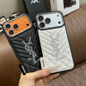 iphone17/17pro ケース サン ローラン iphone17promax/16pro ケース キラキラ ストーン iphone16/15 レザー ケース ブランド iphone15pro/14pro ケース キルティング iphone14/13 ケース 大人可愛い ブランド - 画像 (7)