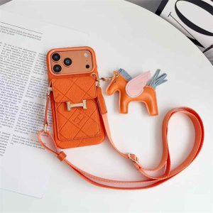 Alternative view of エルメス iphone18pro/17proケース ショルダー iphone17/16/15 ケース カード 収納 ハイ ブランド スマホケース 斜 めがけ iphone16pro/16promax ブランド iphone15pro/14pro レザー ケース ブランド iphone ケース チャーム 付き