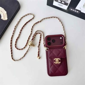 chanel iphone18promax ケース iphone18pro/17pro ケース シャネル パロディ iphone17/16/15 肩掛け ストラップ ブランド iphone15pro/15promax ケース カード収納 ブランド iphone ケース レザー ブランド キャビアスキン - 画像 (5)