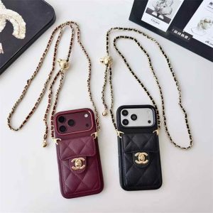 chanel iphone18promax ケース iphone18pro/17pro ケース シャネル パロディ iphone17/16/15 肩掛け ストラップ ブランド iphone15pro/15promax ケース カード収納 ブランド iphone ケース レザー ブランド キャビアスキン - 画像 (7)