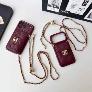 chanel iphone18promax ケース iphone18pro/17pro ケース シャネル パロディ iphone17/16/15 肩掛け ストラップ ブランド iphone15pro/15promax ケース カード収納 ブランド iphone ケース レザー ブランド キャビアスキン - 画像 (9)